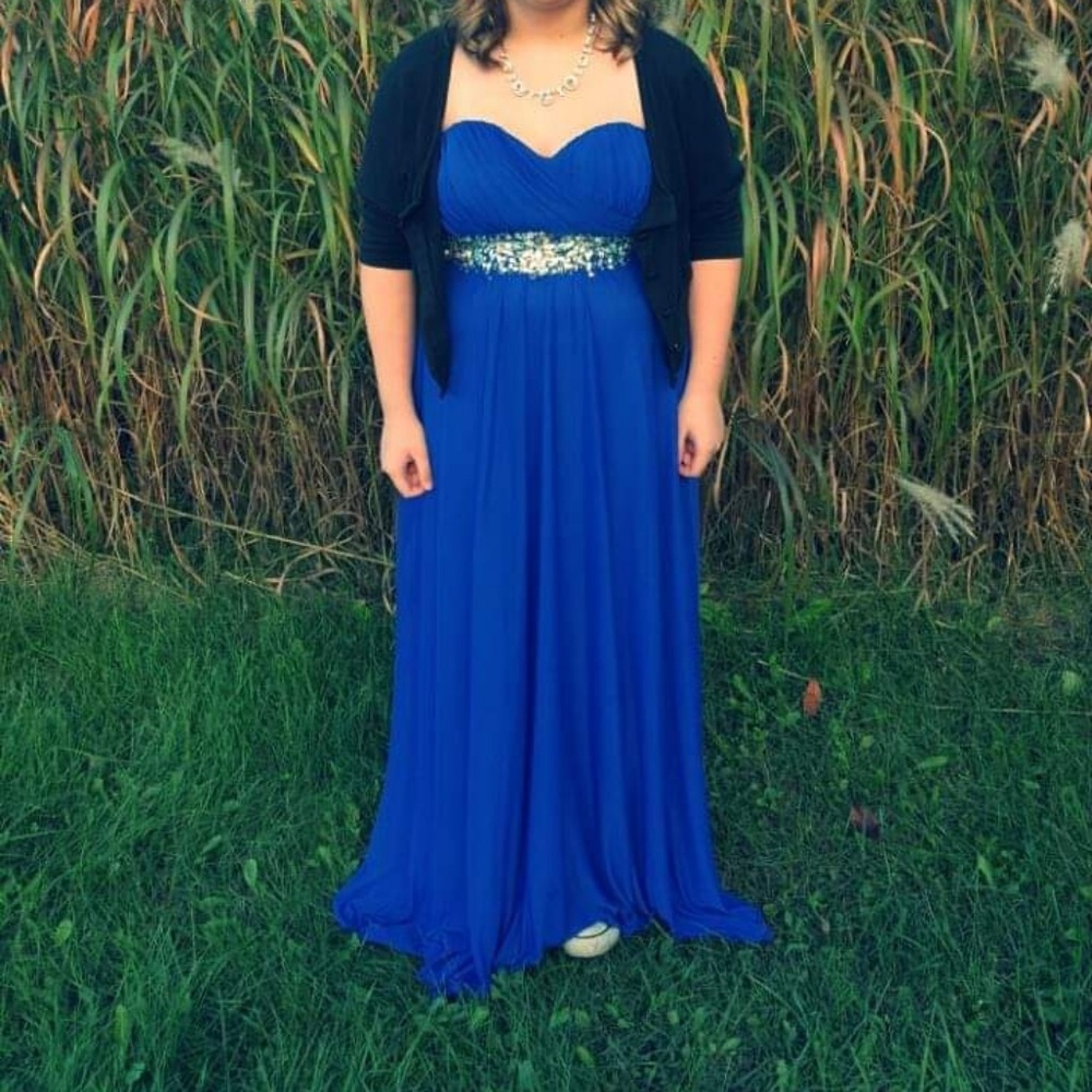 Royal blue strapless homecoming/Prom dress